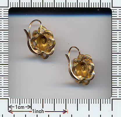 Interesting gold Victorian earrings